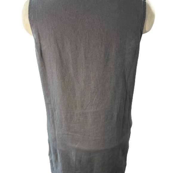 Sleeveless 100% Linen High/Low Tunic Ellen Tracy Size Small - Picture 3 of 10